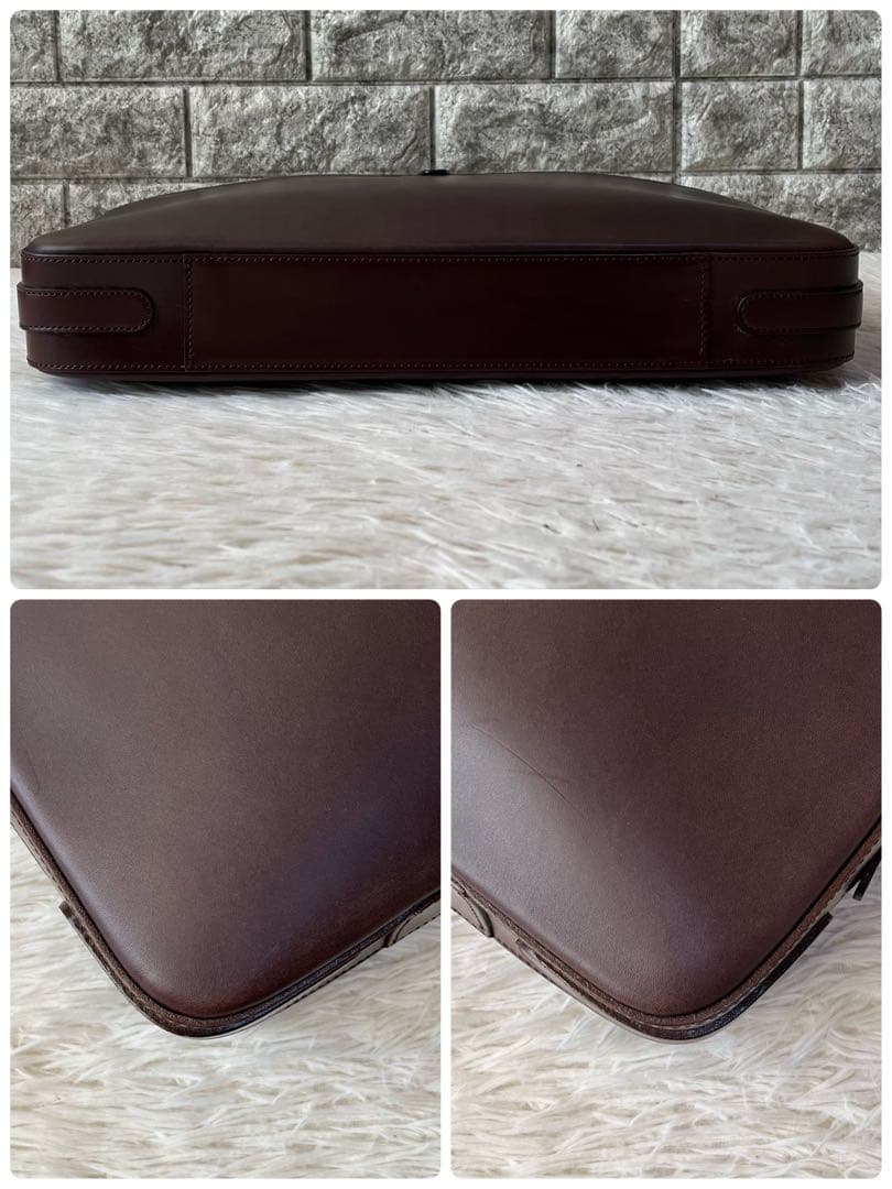 【美品】ソメスサドル　伊勢丹メンズコラボ　レザー　ブリーフケース　A4収納可能