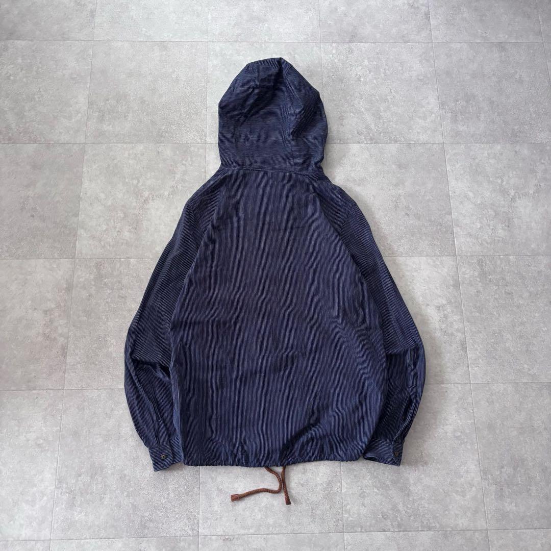 00s y2k ボーダー アノラック マウンテンパーカーネイビー シティボーイ