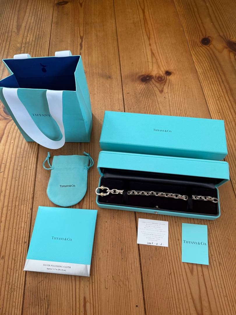 美品 TIFFANY&Co.メイカーズ ワイドチェーンブレスレット