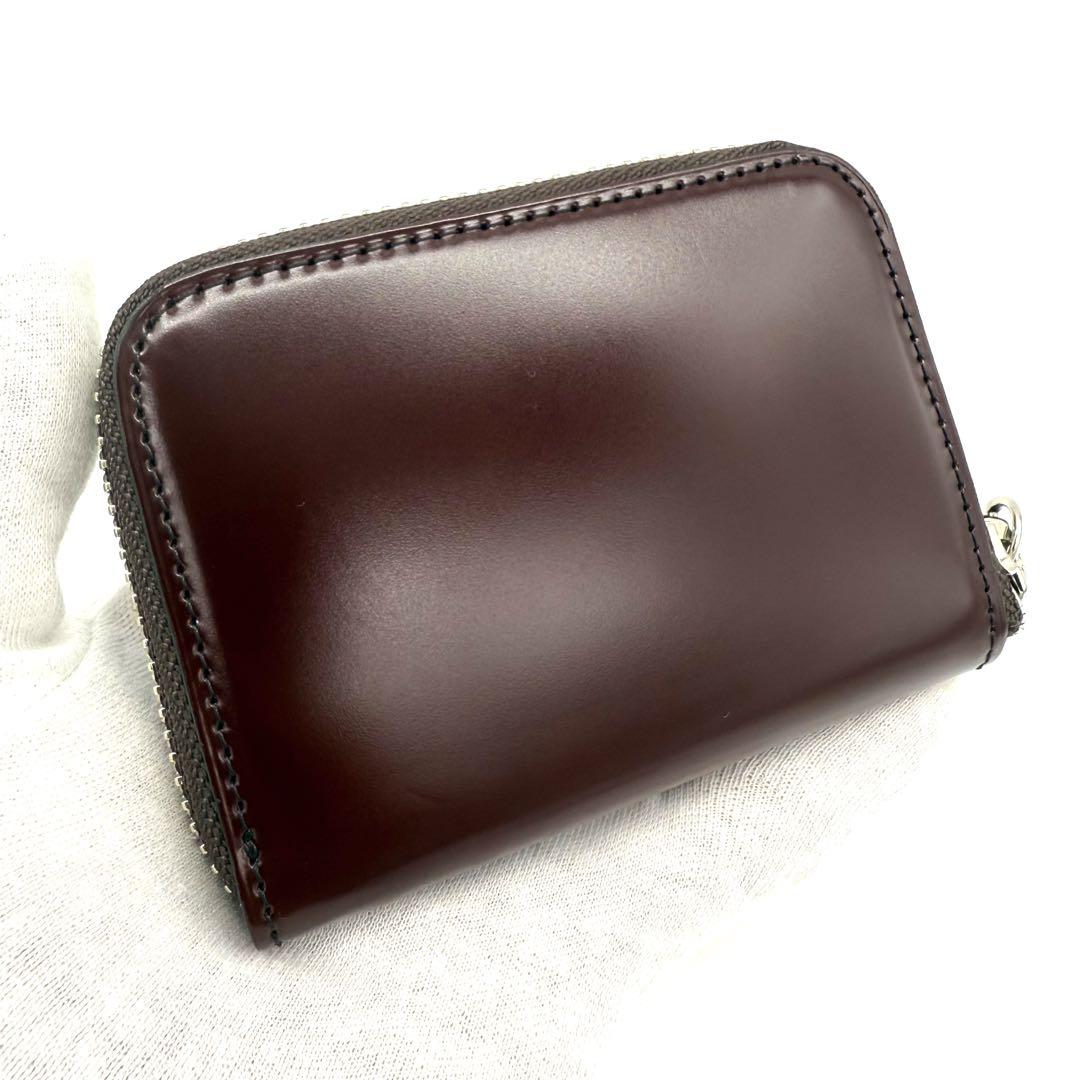 ★未使用品★SOMES SADDLE コードバン ラウンドジップ ケース