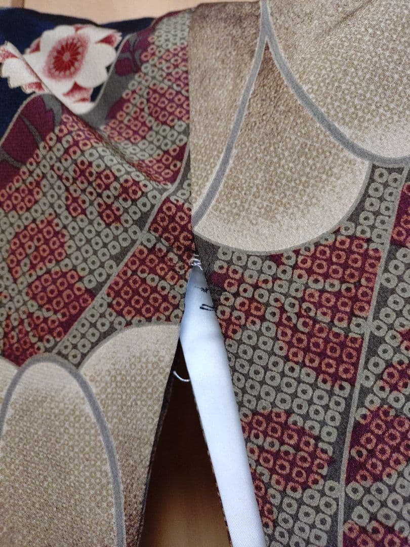 撫松庵　洗える着物セット【訳あり】袖ほつれあり