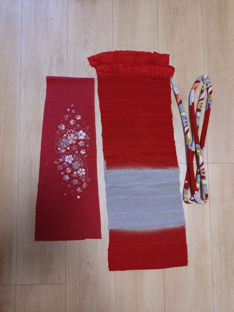 撫松庵　洗える着物セット【訳あり】袖ほつれあり