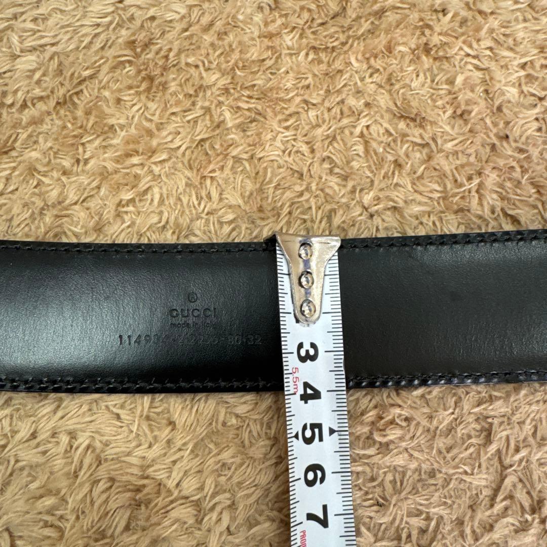 GUCCI ブラックベルト　ダブルG