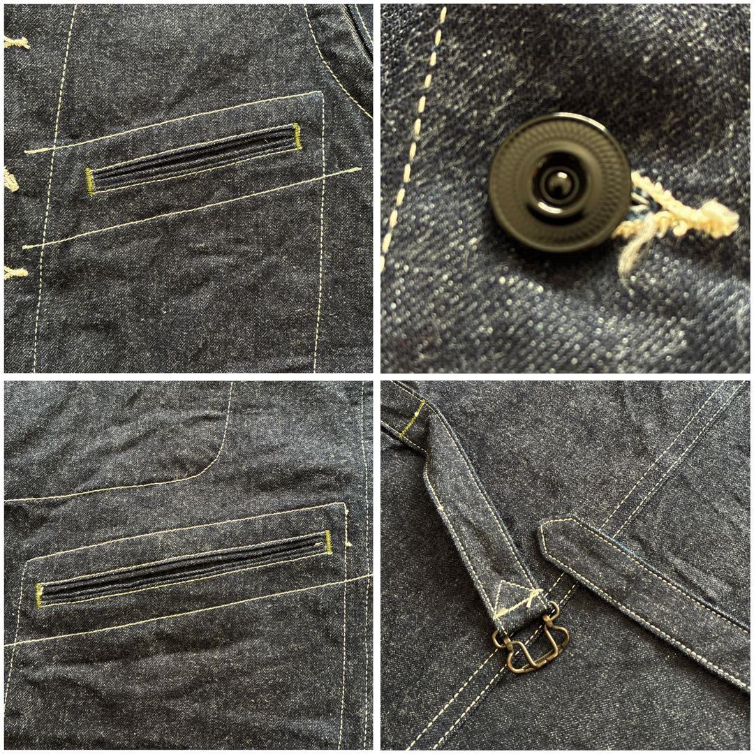 美品SC15702 BLUE DENIM WORK VEST 38 デニムベスト