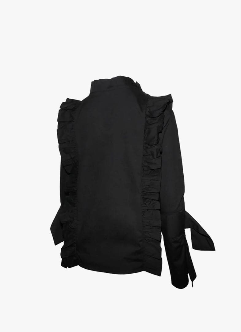 THEREDTHREAD button frill blouse フリル