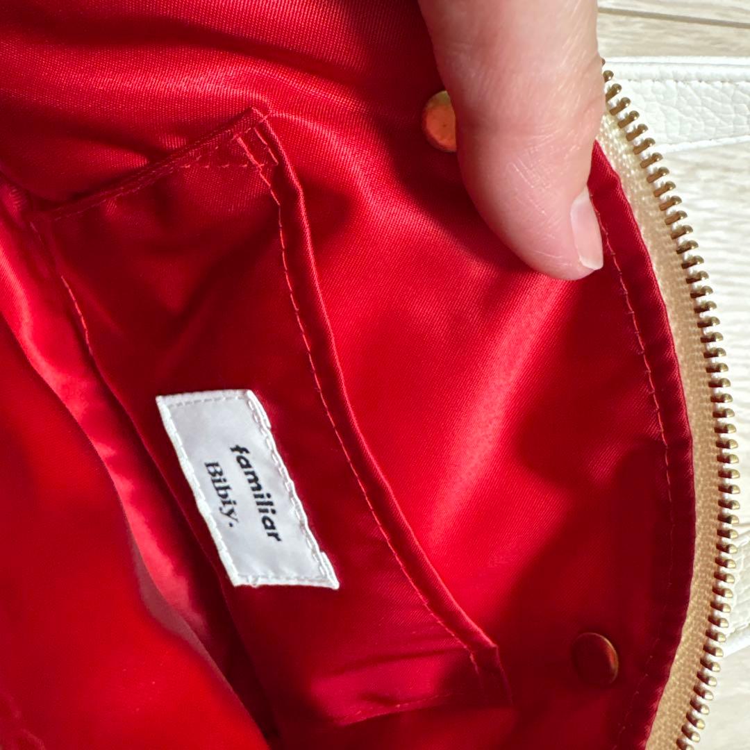 familiar ×bibiy ビビィ　ミニバッグ　白