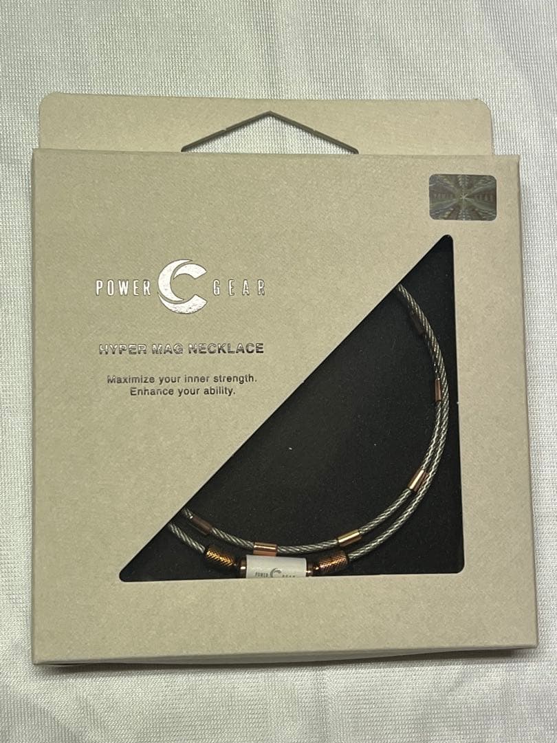 未開封　パワードギア ハイパー MG ネックレス ホワイトxピンクゴールド　L