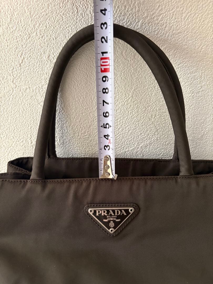 PRADA カーキ　ナイロン　 ハンドバッグ