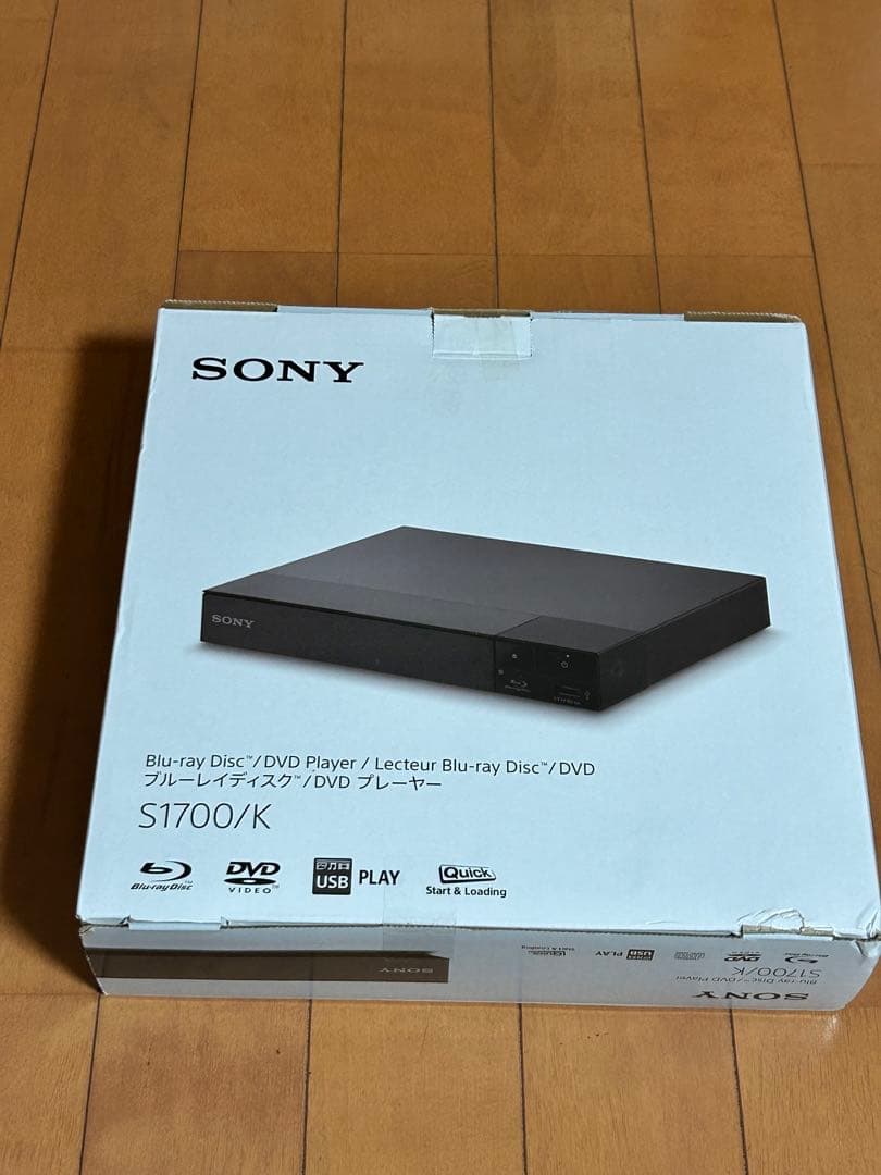【開封済み未使用】ソニー ブルーレイプレーヤー　BDP-S1700/K2025年