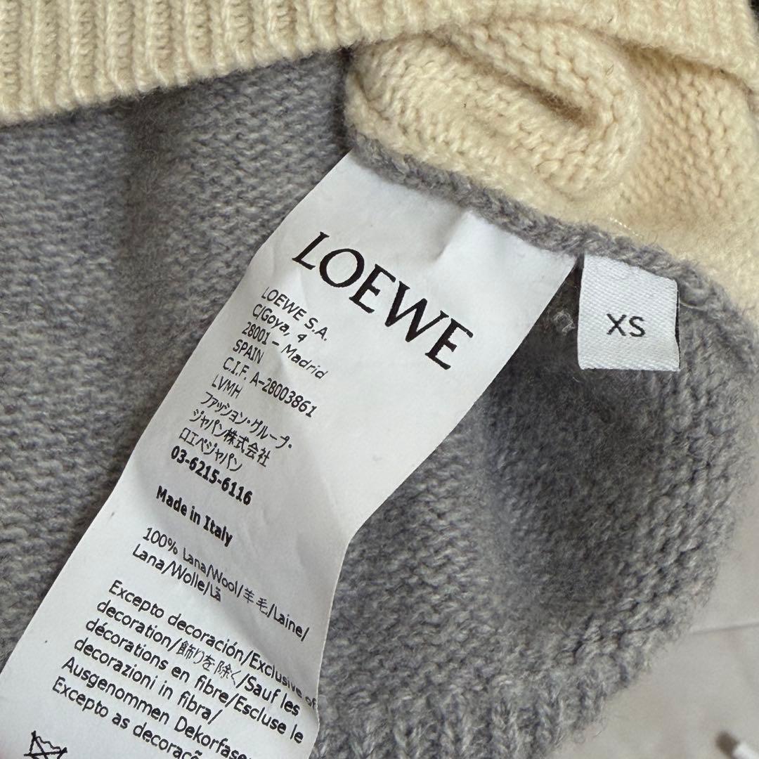 LOEWE アナグラム アシンメトリック ウール セーター Vネック