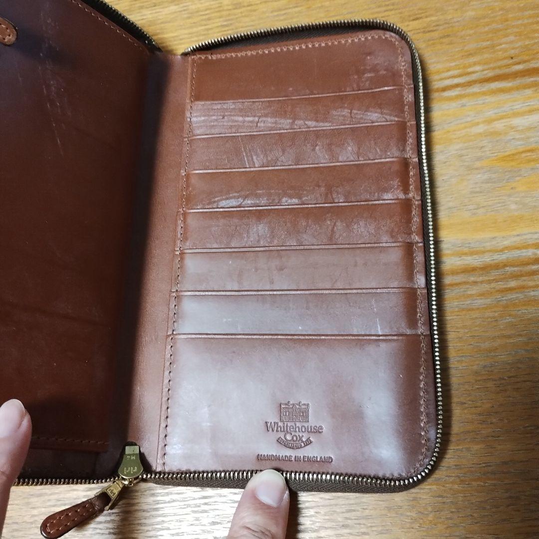 【交渉歓迎】Whitehouse Cox ラウンドジップ長財布 ブライドルレザー