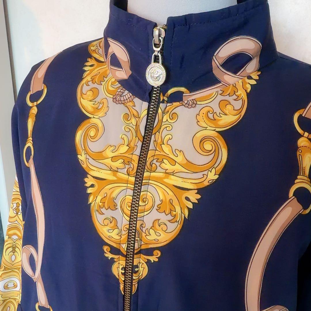 VERSACE ヴェルサーチ ジップアップジャケット ネイビー