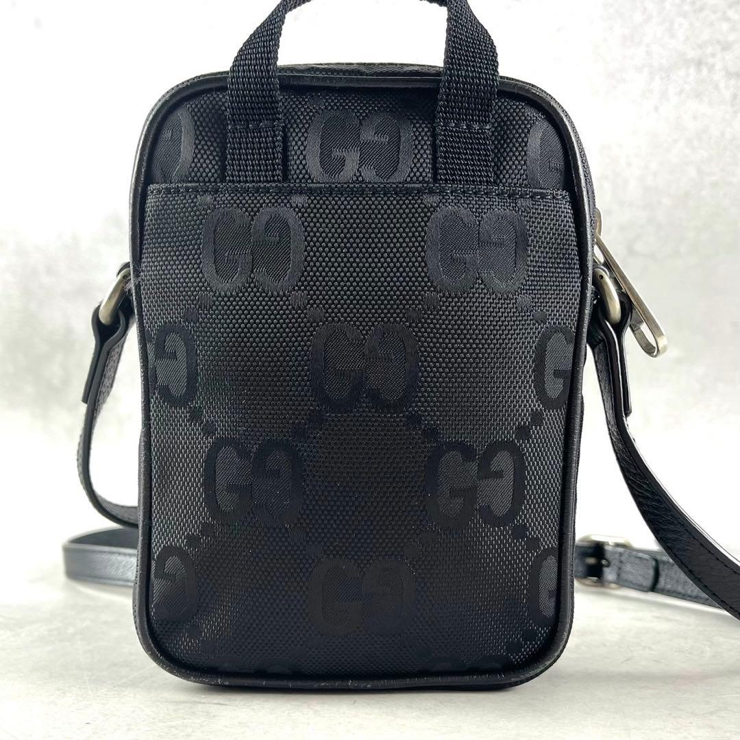 【美品】グッチ オフザグリッド ショルダーバッグ GG柄