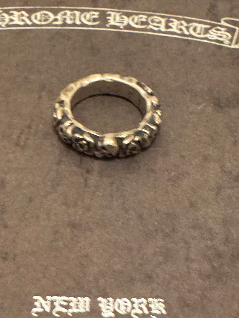 ディールデザイン　ティアーズ　スカル　バラ　　　シルバーリング