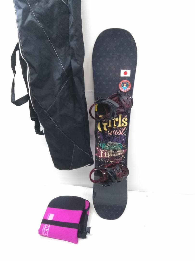 SALOMON 138cm レディース スノーボード4点セット ビン S-M△