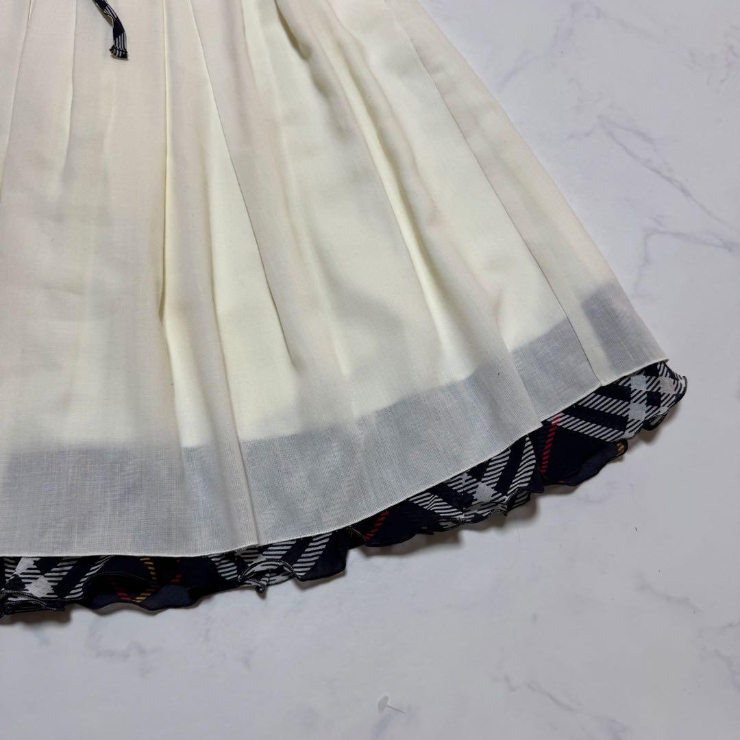 タグ付新品 BURBERRYBLUELABEL ノバチェックフリルフレアスカート