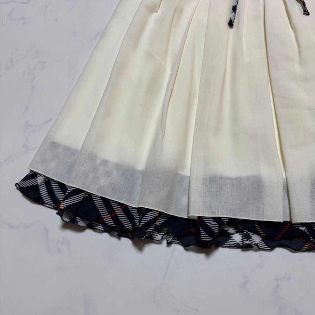 タグ付新品 BURBERRYBLUELABEL ノバチェックフリルフレアスカート