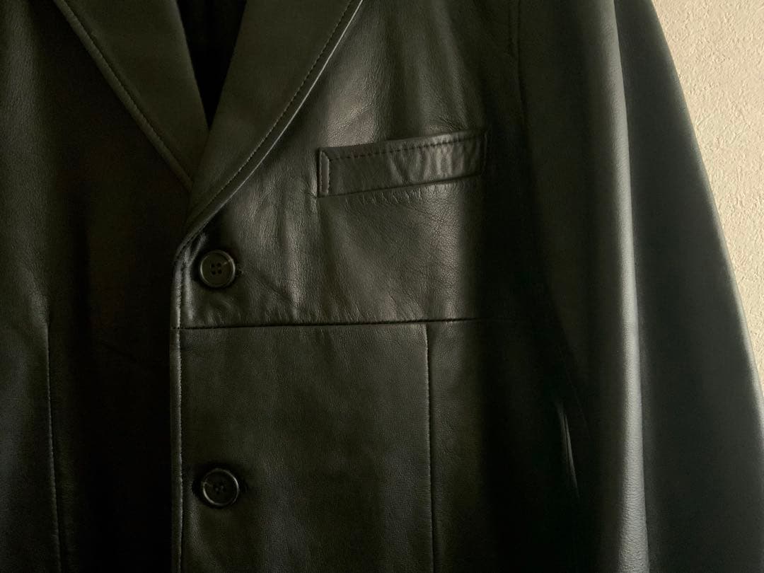 90s 00s Paul Smith ラム レザー テーラード ジャケット