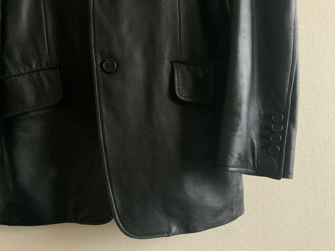 90s 00s Paul Smith ラム レザー テーラード ジャケット