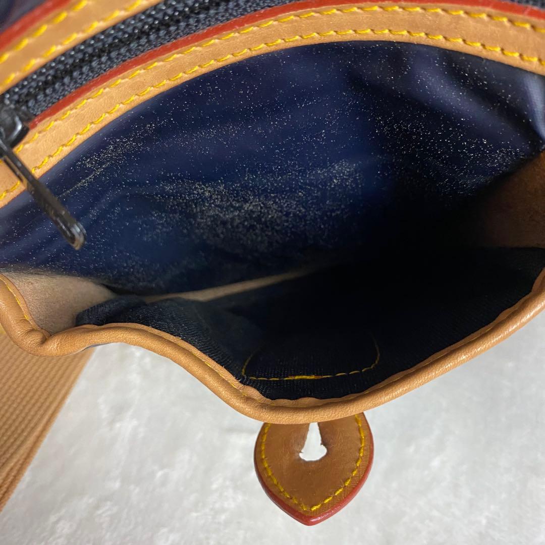 【美品☆人気】ハンティングワールド バチュークロス ショルダーバッグ ネイビー