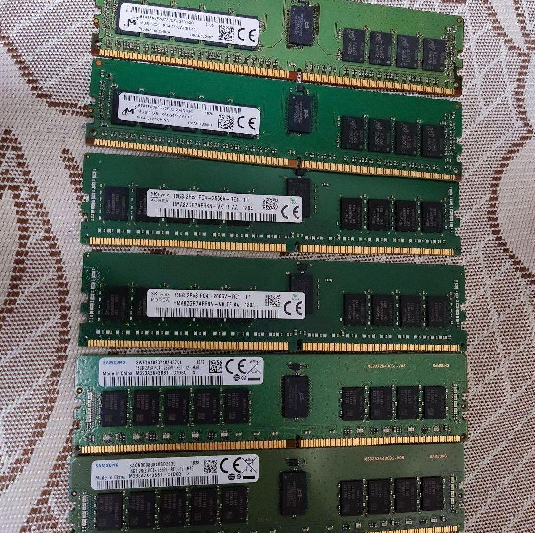 3枚 16GBメモリー ワークステーション サーバー用 レジスタード