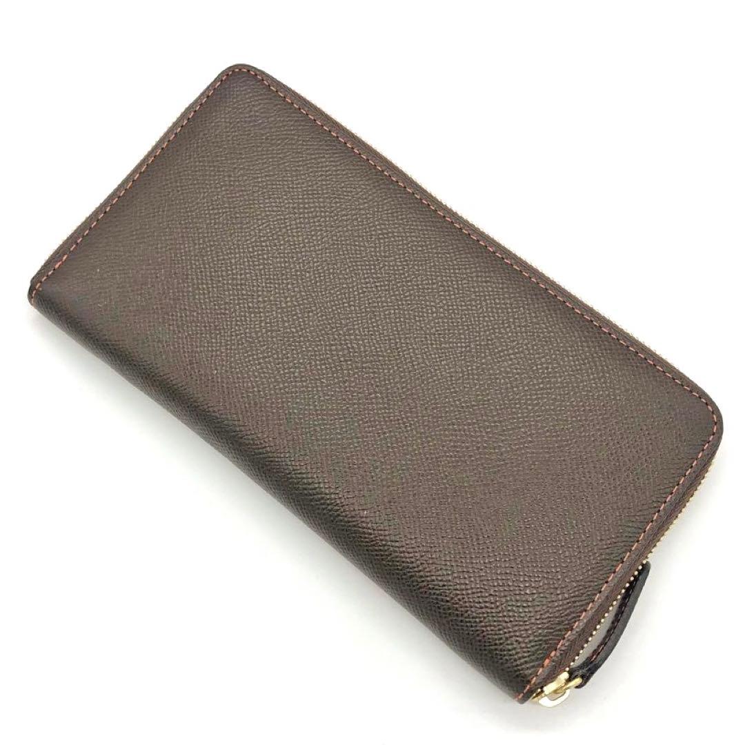 未使用✨長財布　ラウンドファスナー チョコ　オレンジ