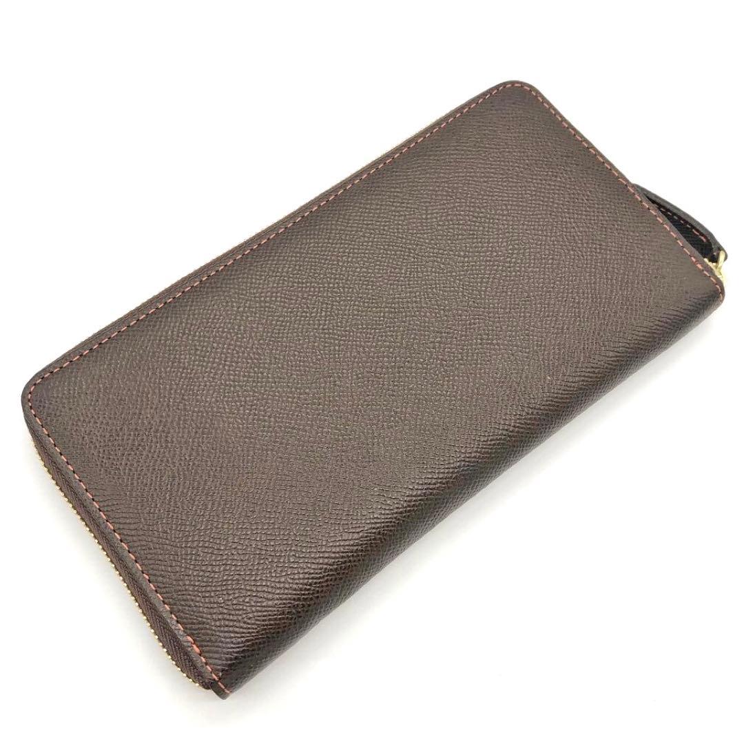 未使用✨長財布　ラウンドファスナー チョコ　オレンジ