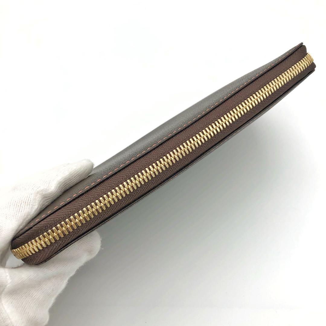 未使用✨長財布　ラウンドファスナー チョコ　オレンジ