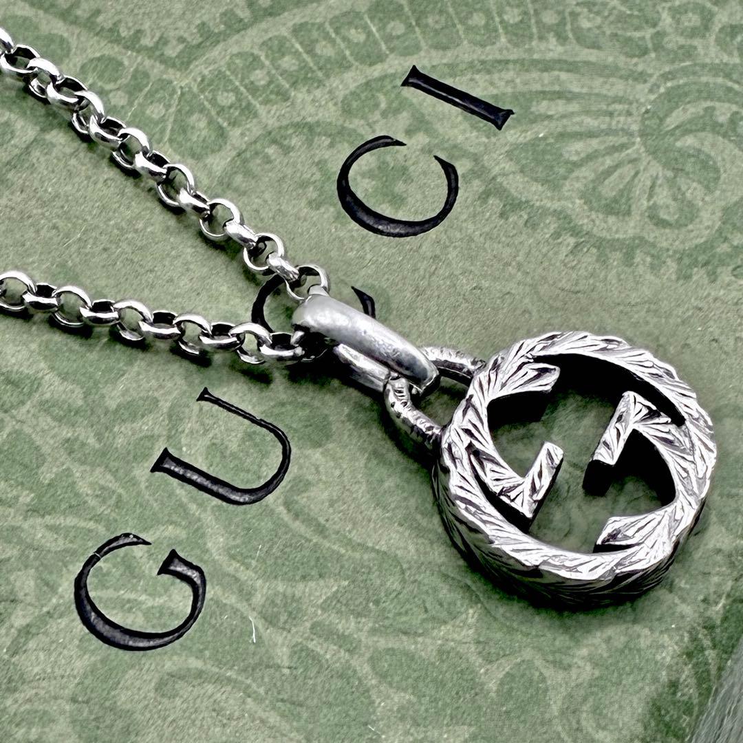 GUCCI　グッチ　インターロッキングG　アラベスク　ネックレス