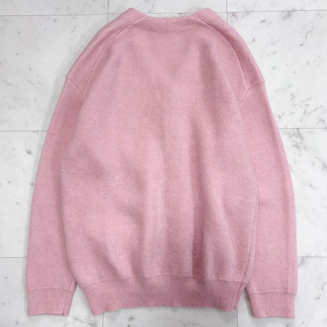 タグ付未使用✨ノーブル　モヘヤ 接結 ロングカーディガン　ピンク　ゆったり