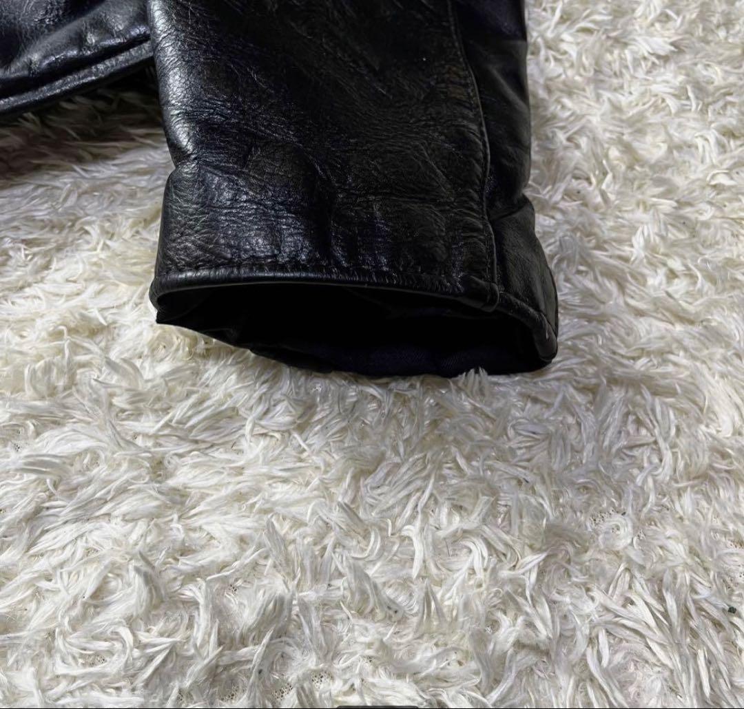 希少/40インチ✨ショット ダブルライダース レザージャケット 118 ブラック