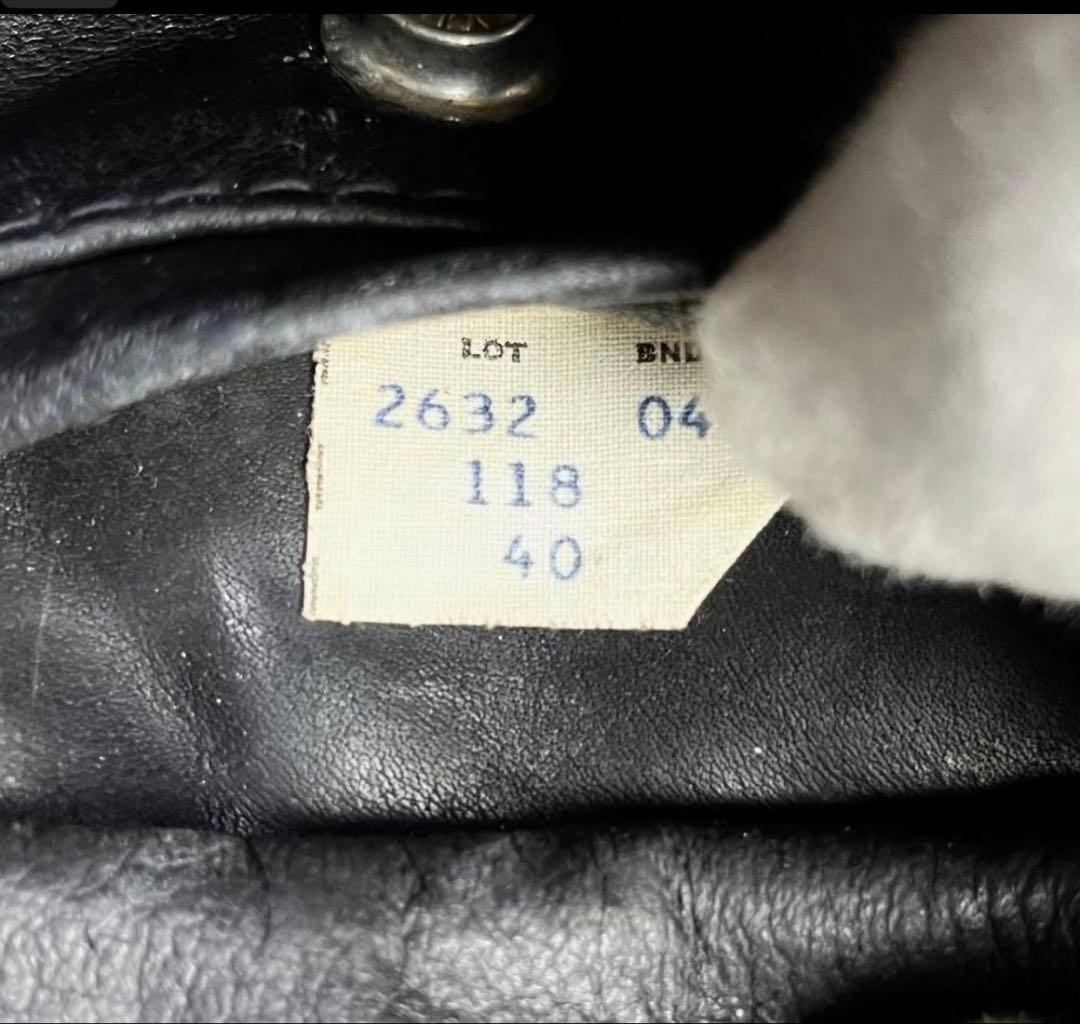 希少/40インチ✨ショット ダブルライダース レザージャケット 118 ブラック