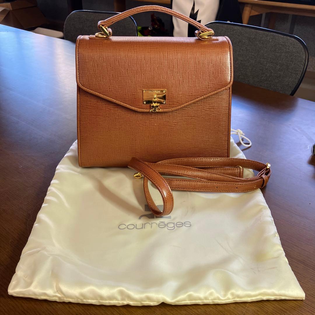 サ2511-2019 クレージュ ハンドバッグ ショルダーバッグ レザー