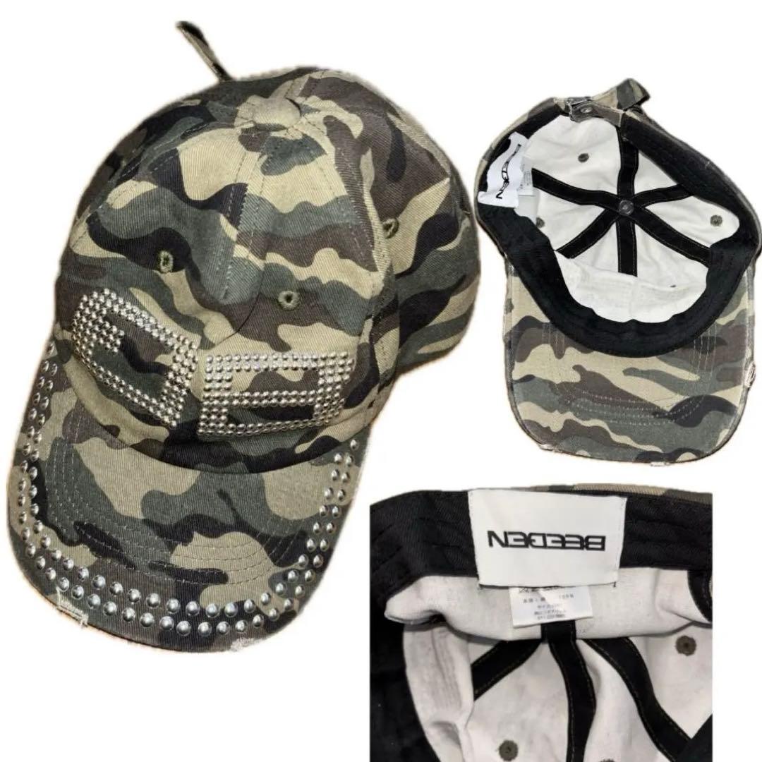 BEEDEN ビーデン BD STUDS DAMAGE CAP キャップ 迷彩