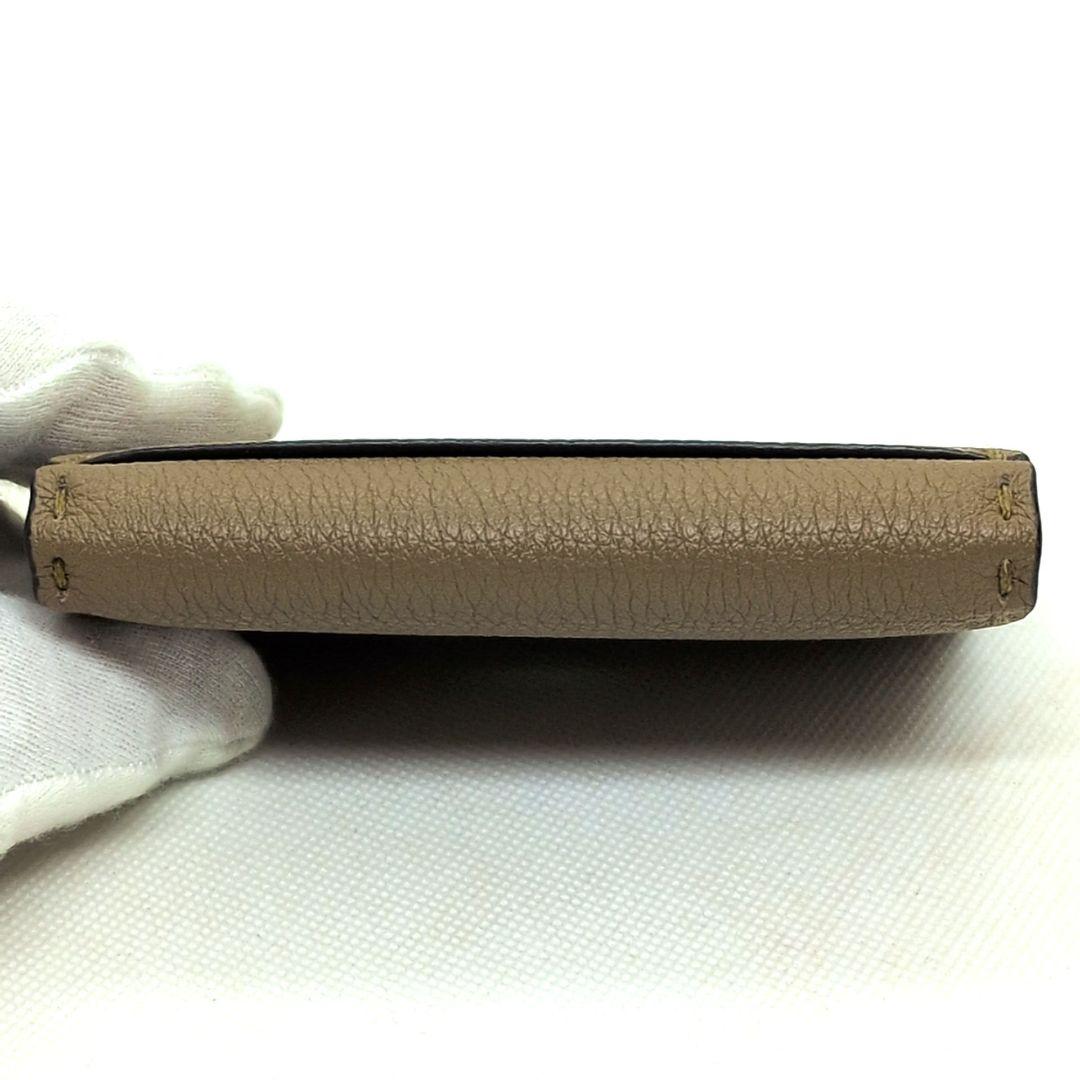 【未使用級】フェンディ　セレリア　名刺入れ　カードケース　バイカラー　ロゴ金具