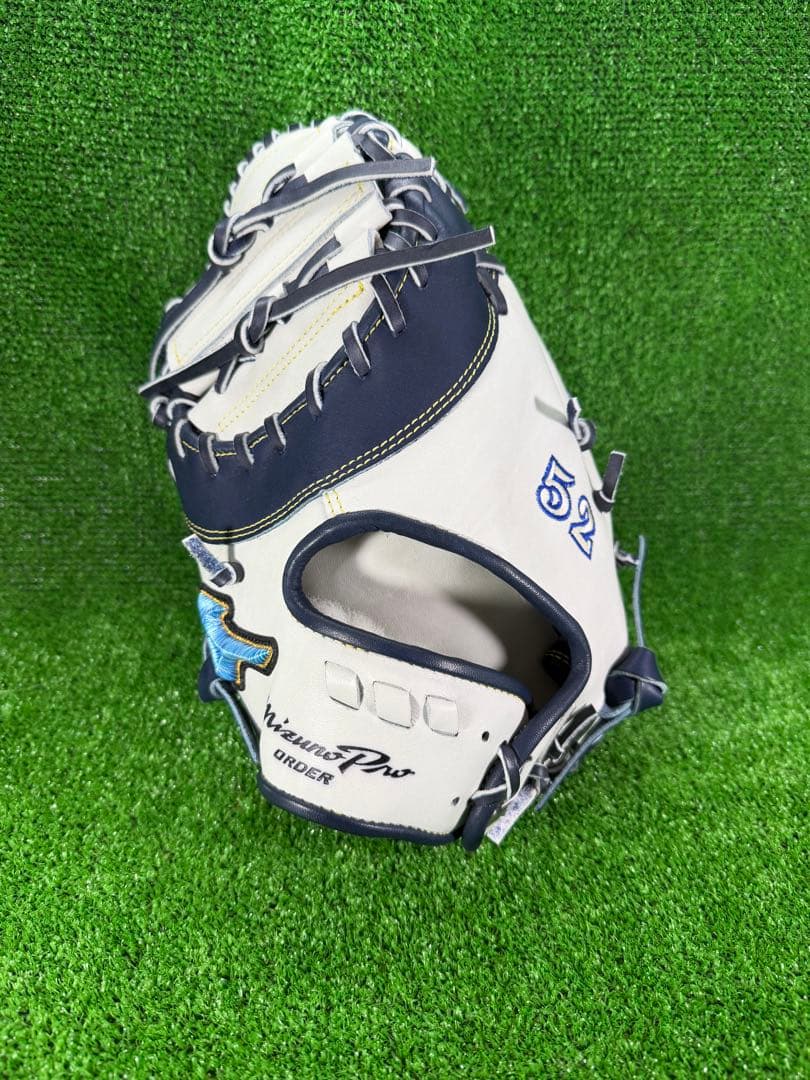 ミズノプロ　軟式オーダー　ファーストミット　ダイバーシティブルー　左投げ