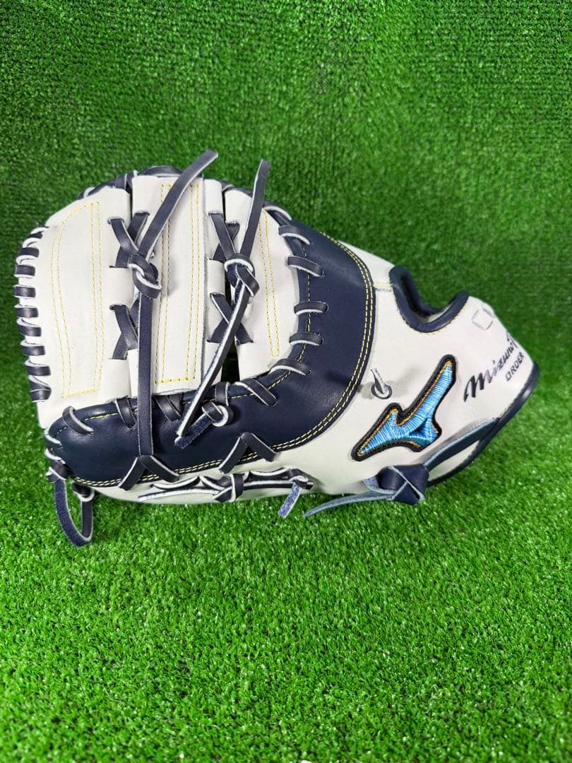 ミズノプロ　軟式オーダー　ファーストミット　ダイバーシティブルー　左投げ