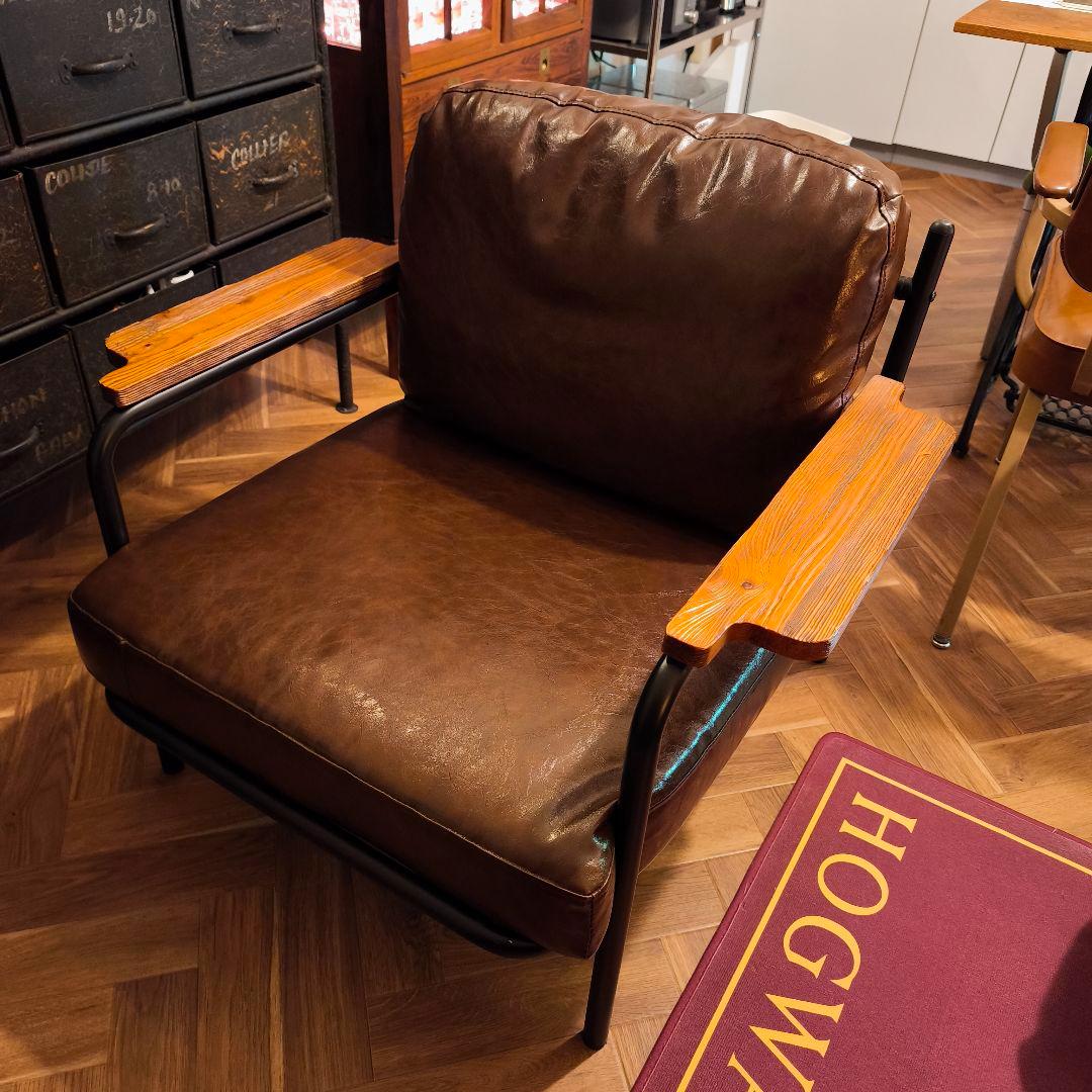 1人掛けソファ インダストリアル アメリカン 一人用 チェア カフェ レトロ