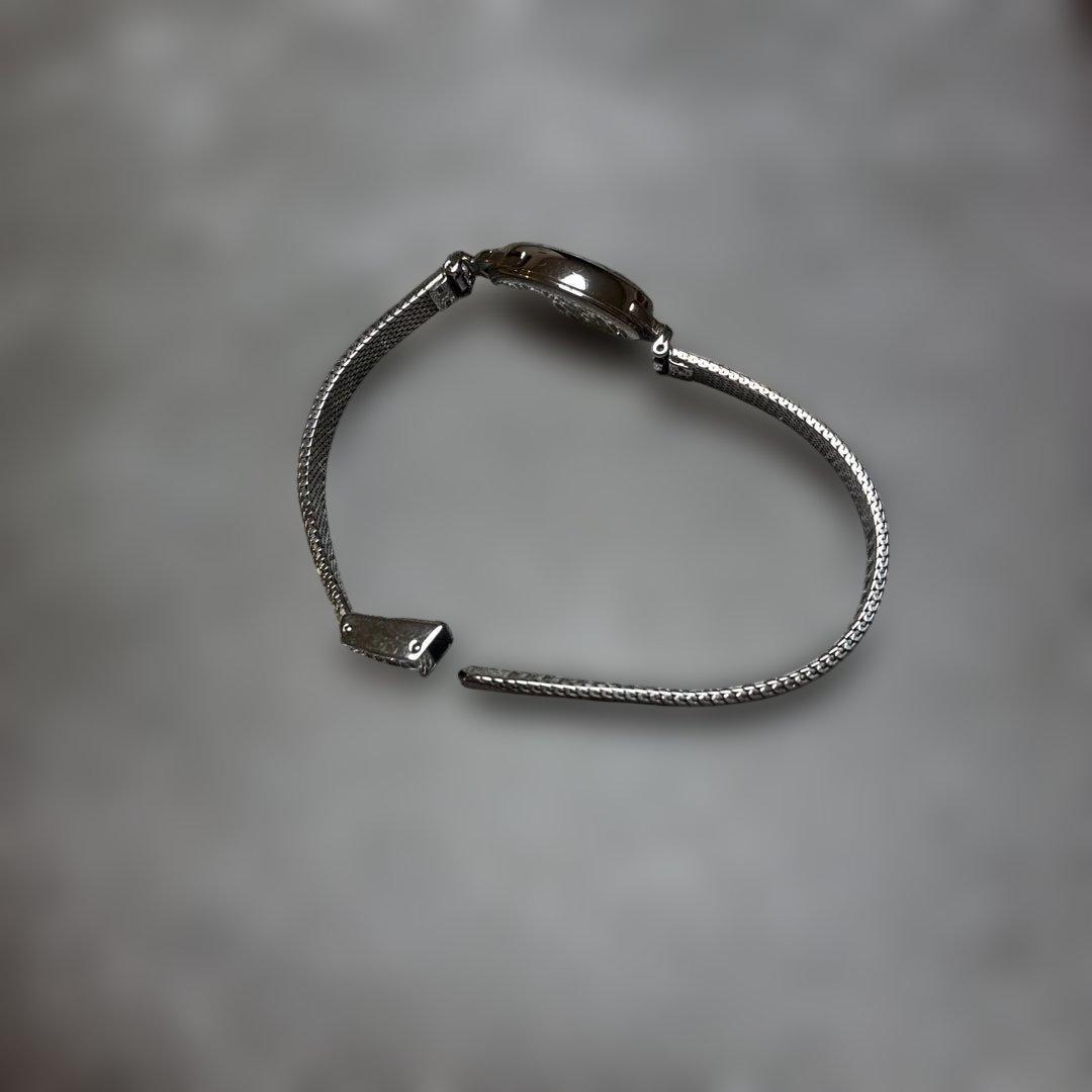 美品agete オーバルフェイスジュエリーウォッチシルバー販売証明書付き 19万