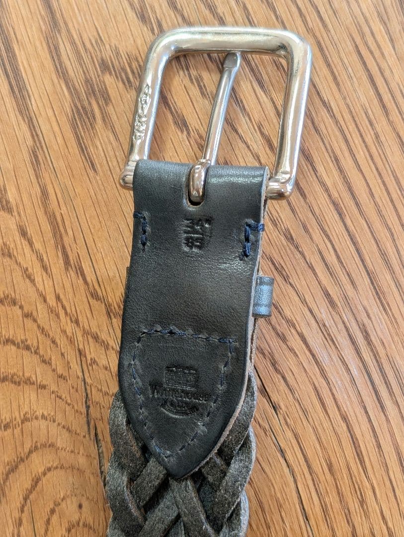 Whitehouse Cox　メッシュベルト　ネイビー