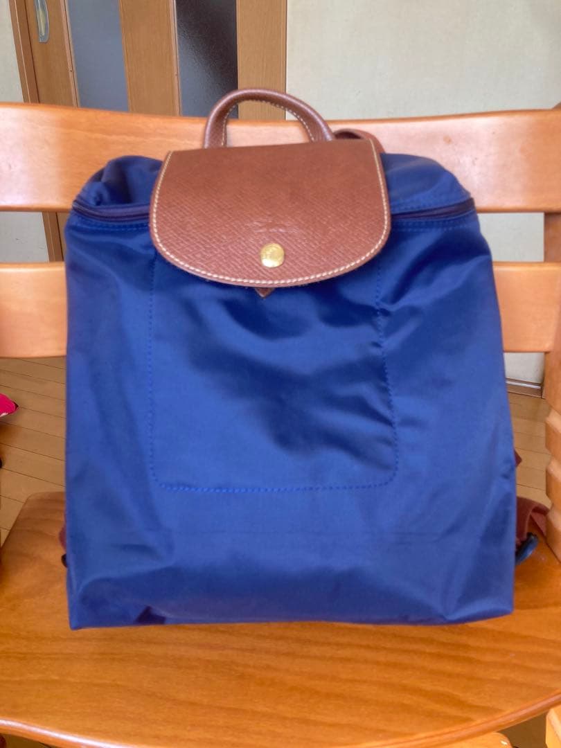 【美品】ロンシャン　Longchamp リュック　プレアージュ　ネイビー