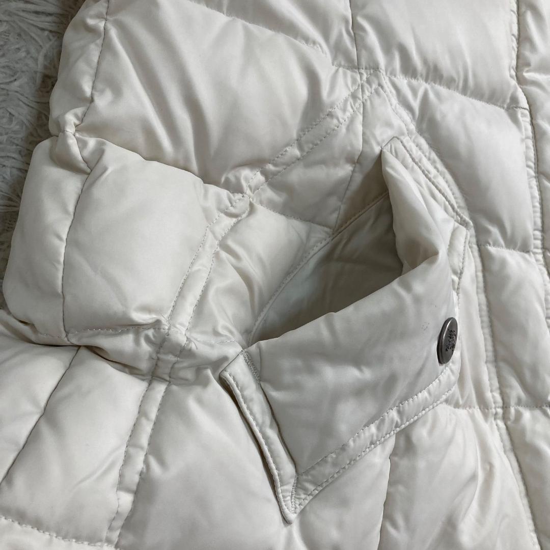 17011✨バーバリーブルーレーベル 40 ノバチェック ロングダウンジャケット