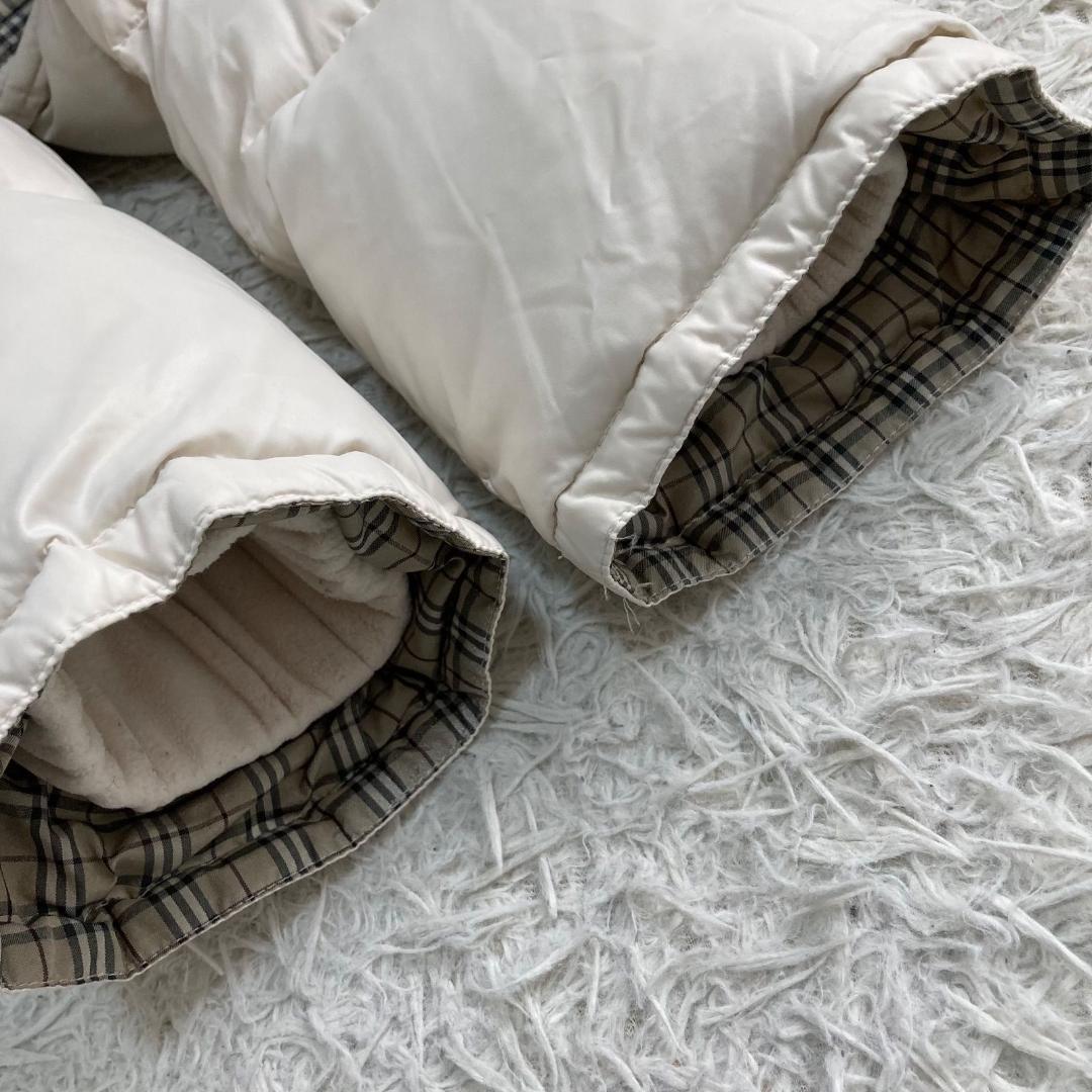 17011✨バーバリーブルーレーベル 40 ノバチェック ロングダウンジャケット