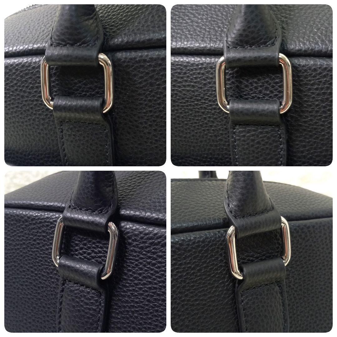 極美品✨MURA 大容量12L ダブルジッパー シュリンクレザー ブリーフケース