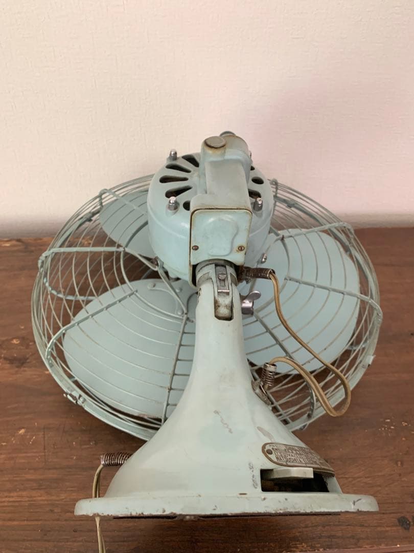 昭和レトロ☆アンティーク☆ナショナル製3枚羽扇風機 青