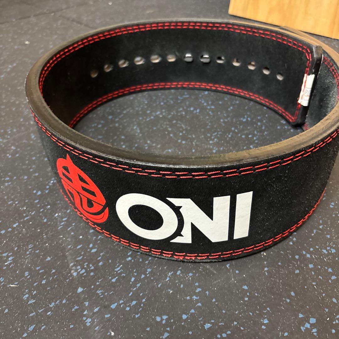 ONI トレーニング・パワーベルト 黒/赤　mサイズ