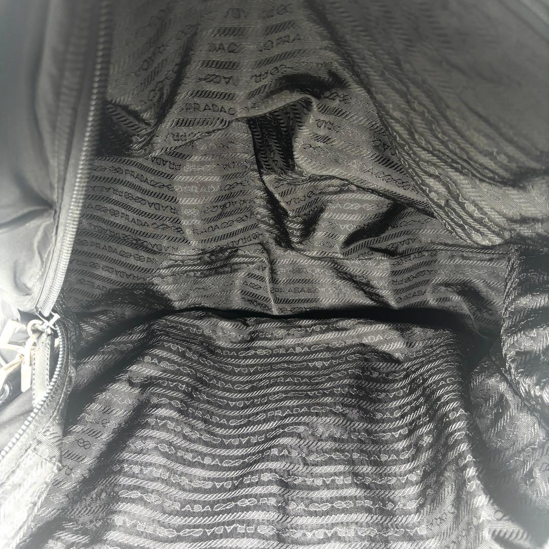 【美品】PRADA ブラック ボストンバッグ ナイロン トライアングルロゴ