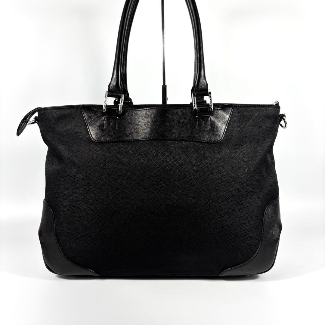 ✨美品✨ペッレモルビダトートバッグ 2Way キャピターノ レザー A4可 黒