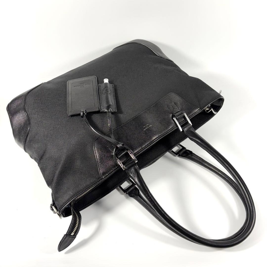 ✨美品✨ペッレモルビダトートバッグ 2Way キャピターノ レザー A4可 黒