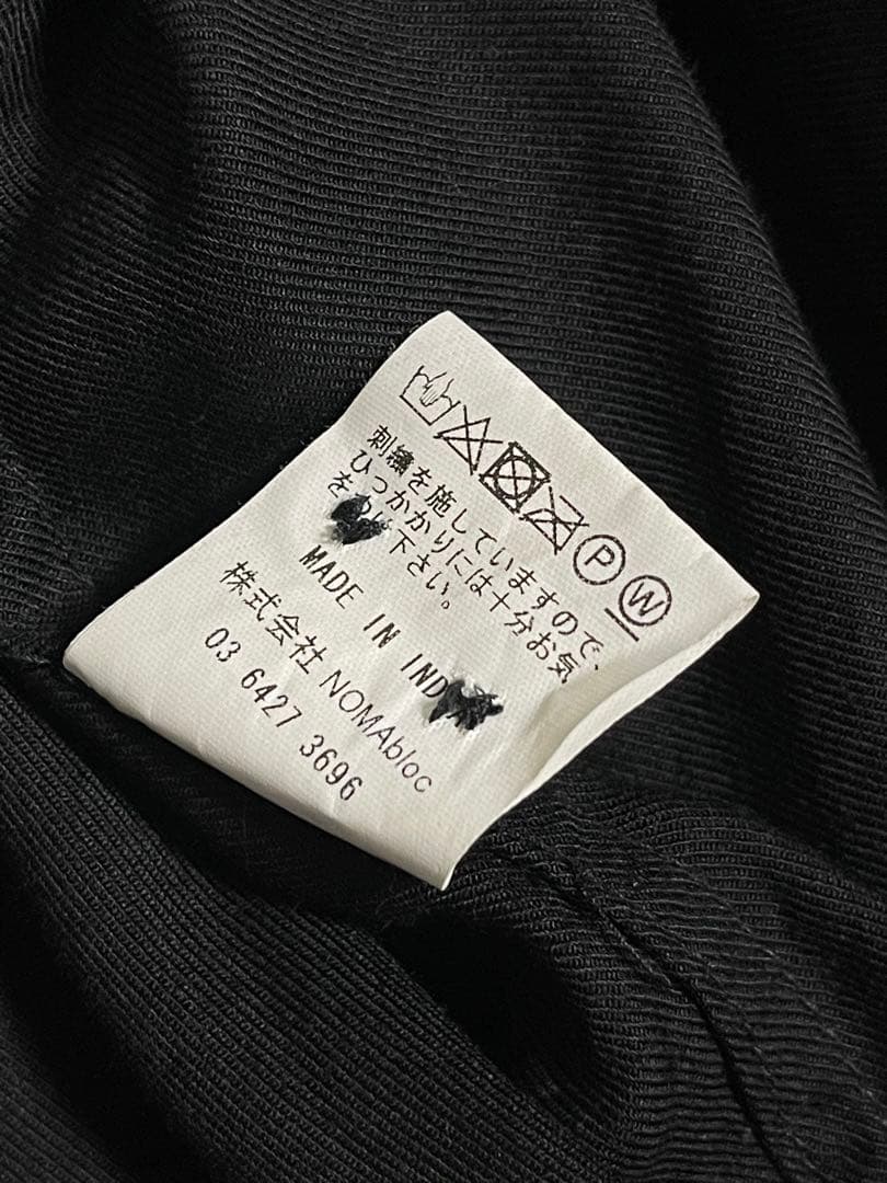 NOMA t.d. フローラルハンド　花柄刺繍 オーバーサイズシャツ　ブラウス